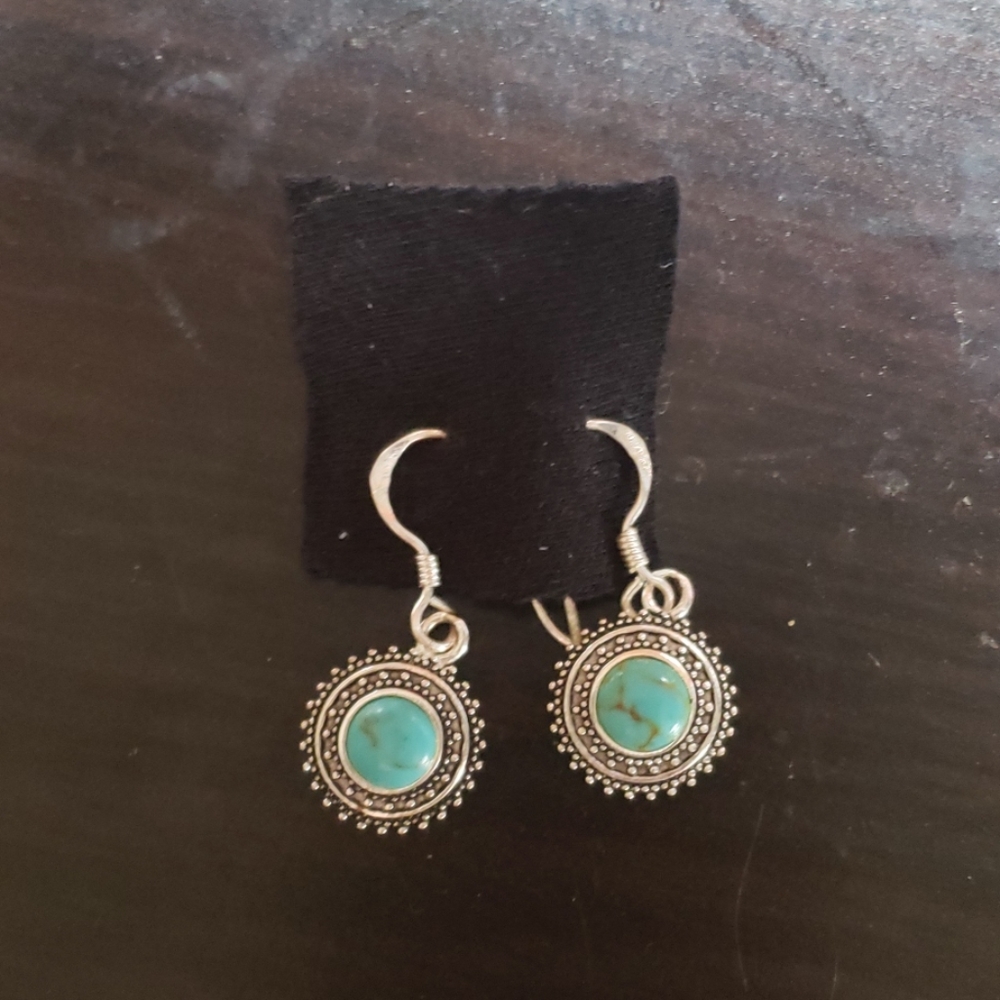 Sterling silver and turquoise earrings